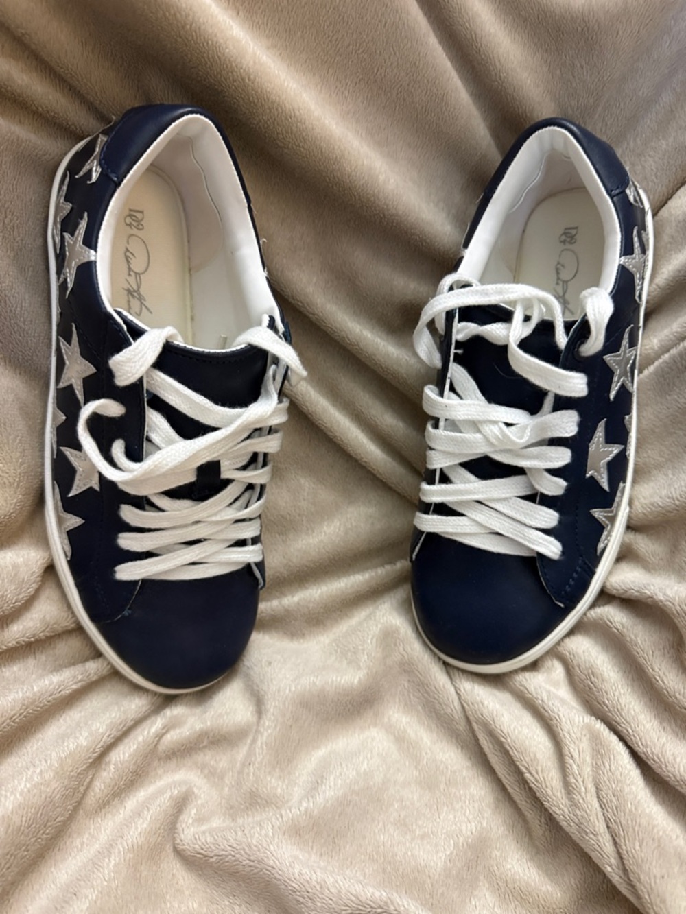 DG2 by Diane Gilman Navy and White Star Accent Sneakers